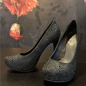 Le Chateau Sparkling Black Heels